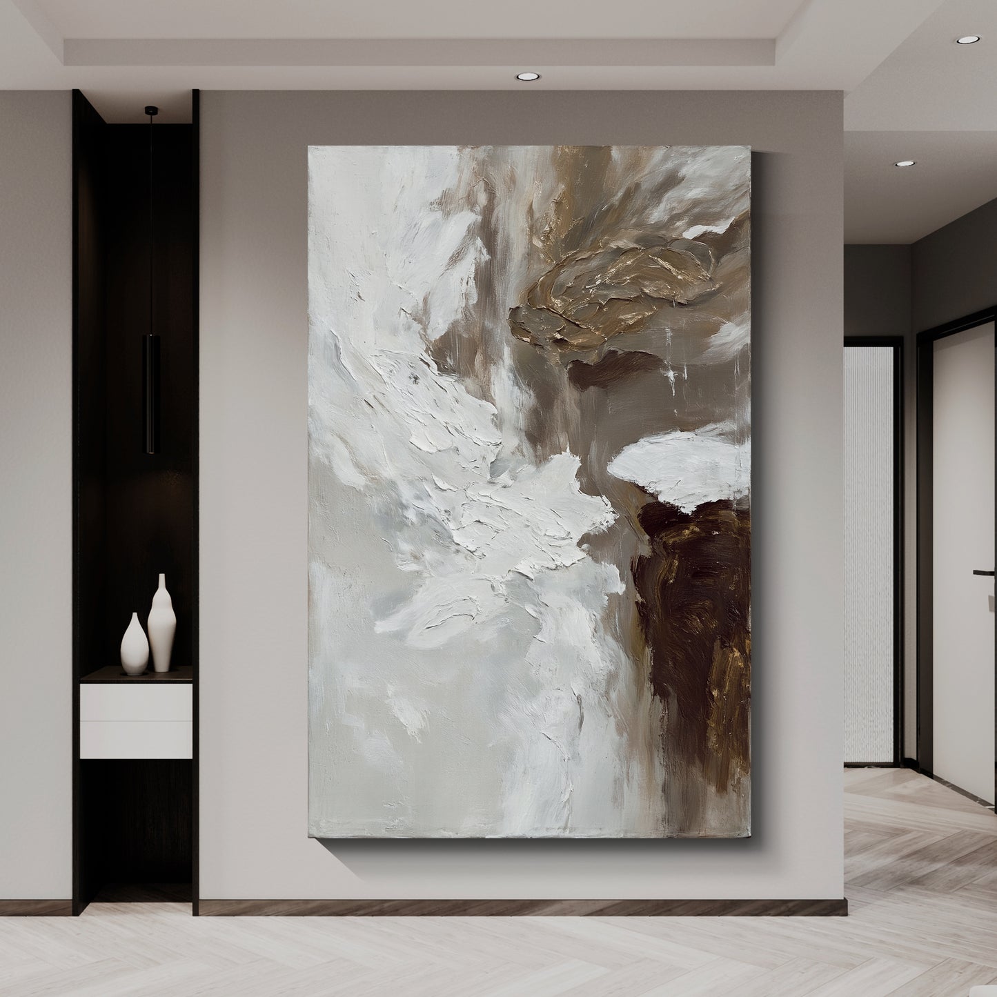 Modern abstract wall art, hand-painted oil painting