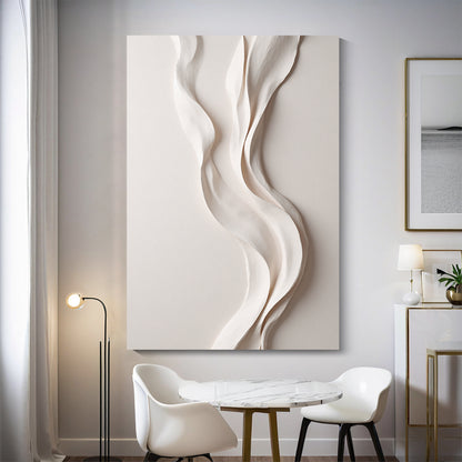 Beige Wall Sculptures, 3D Wood Wall Art, Minimalist Wall Hanging Home Decor