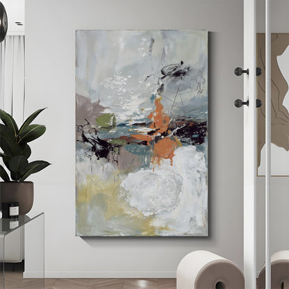 Modern abstract wall art, hand-painted oil painting