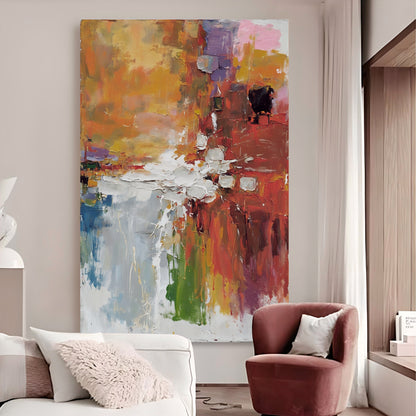 Modern abstract wall art, hand-painted oil painting