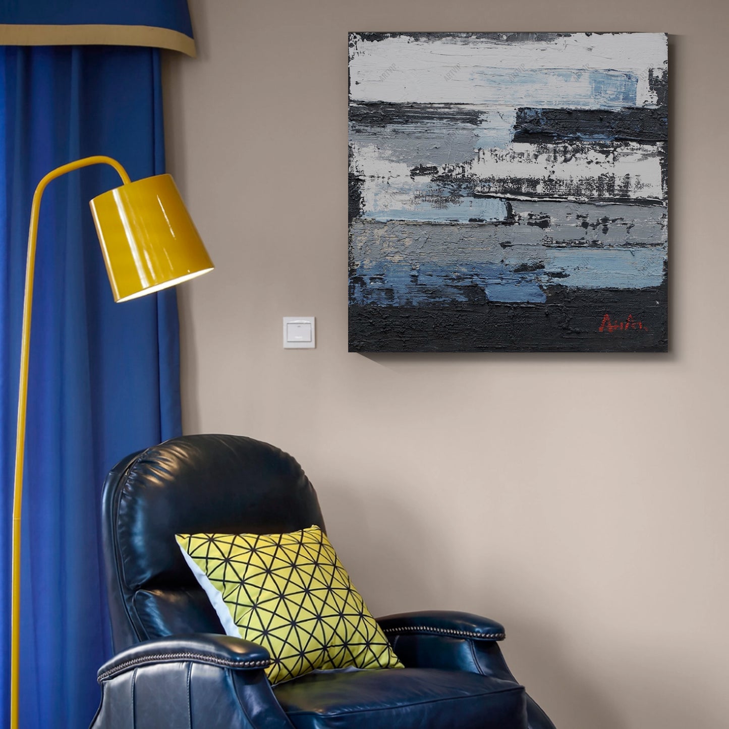 Modern abstract wall art, hand-painted oil painting
