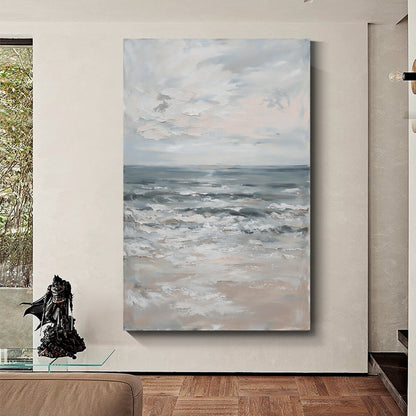 Modern abstract wall art, hand-painted oil painting