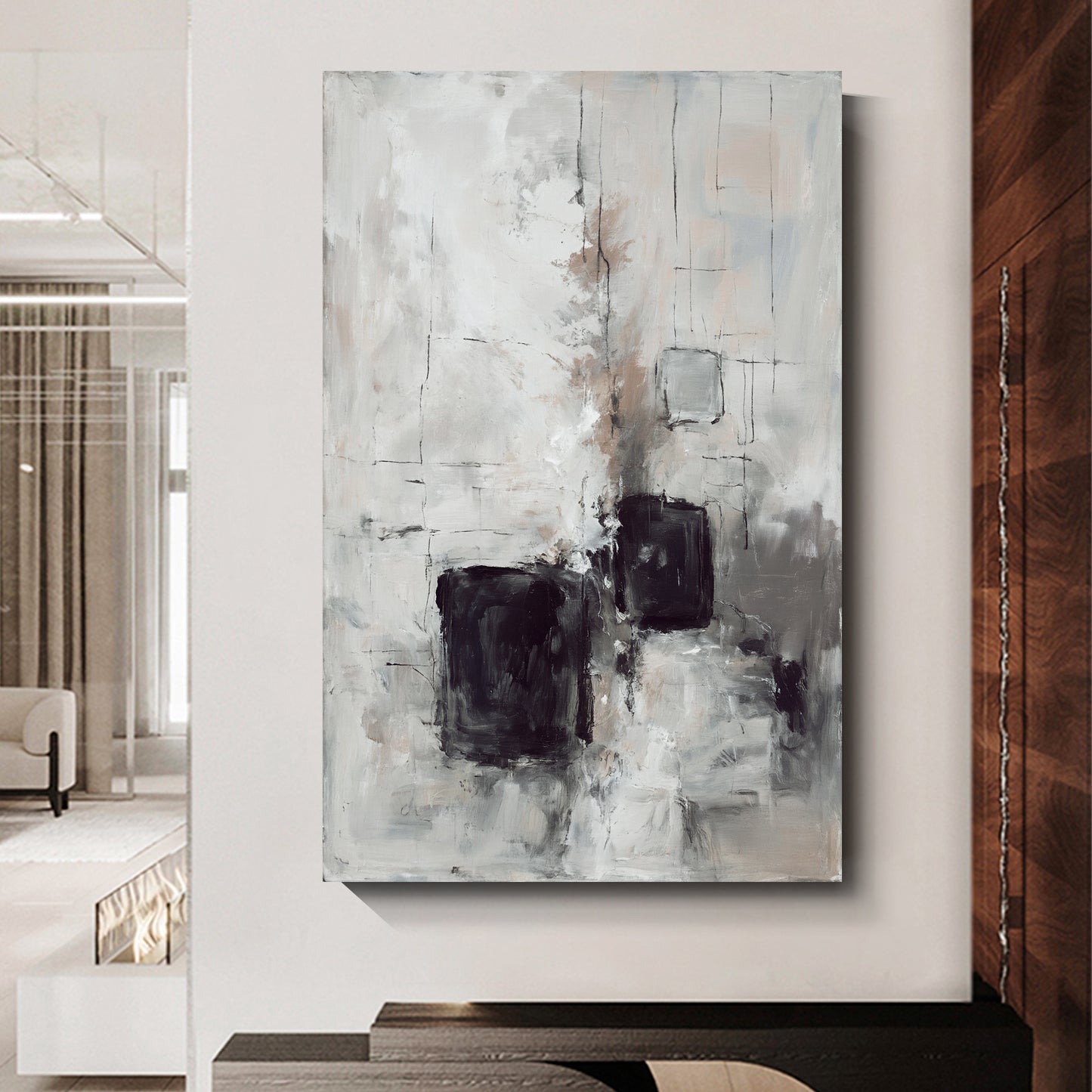Modern abstract wall art, hand-painted oil painting