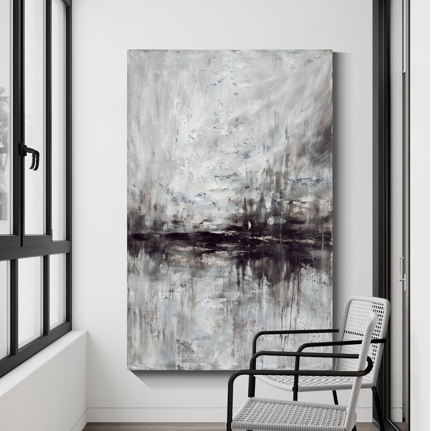 Modern abstract wall art, hand-painted oil painting