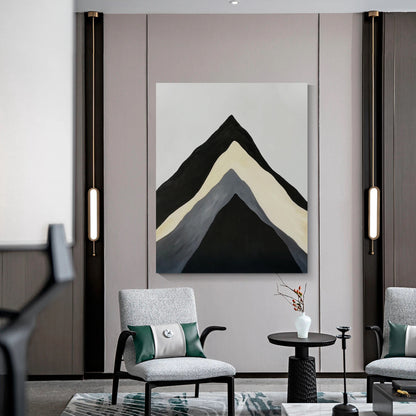 Modern minimalist wall art, hand-painted oil painting