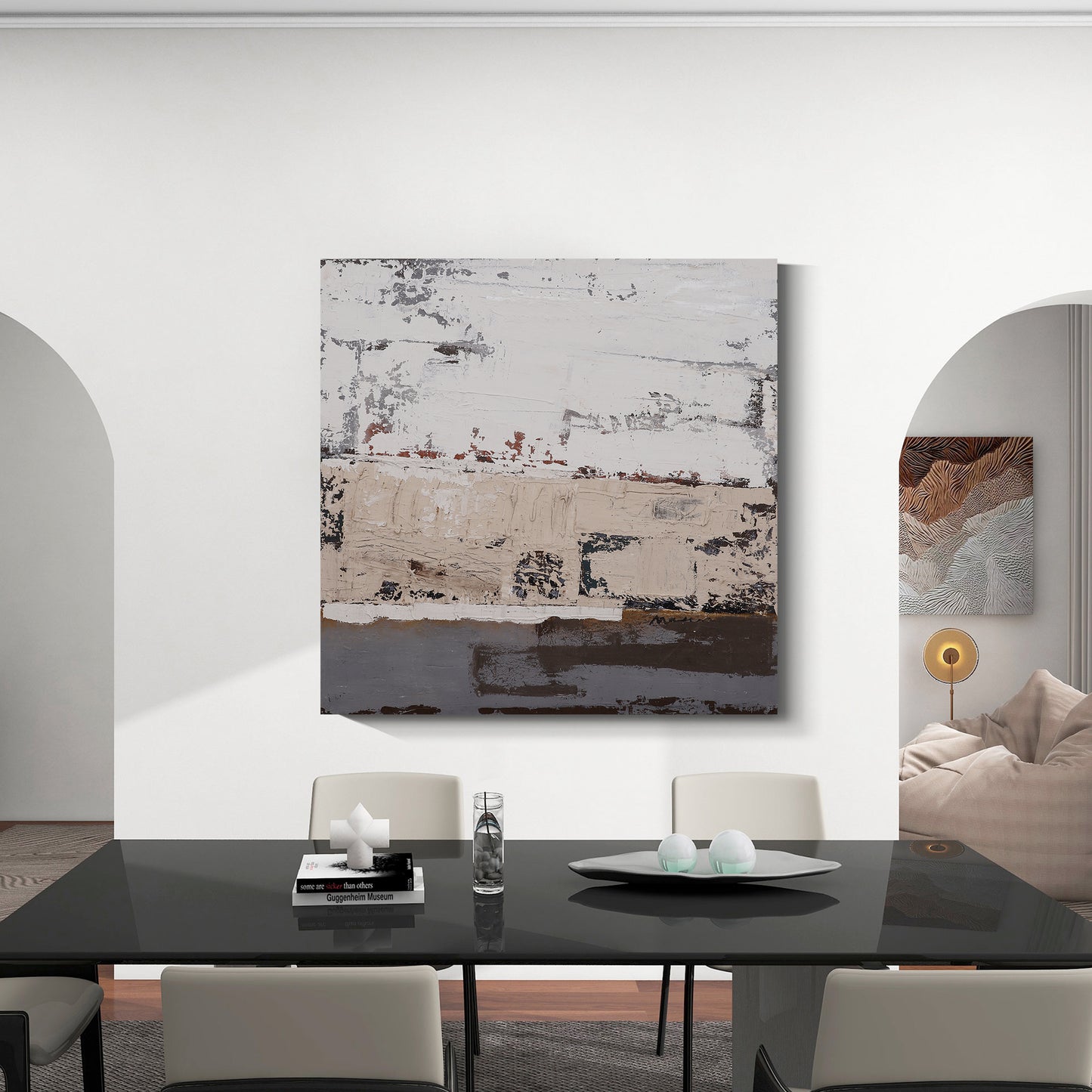 Modern abstract wall art, hand-painted oil painting