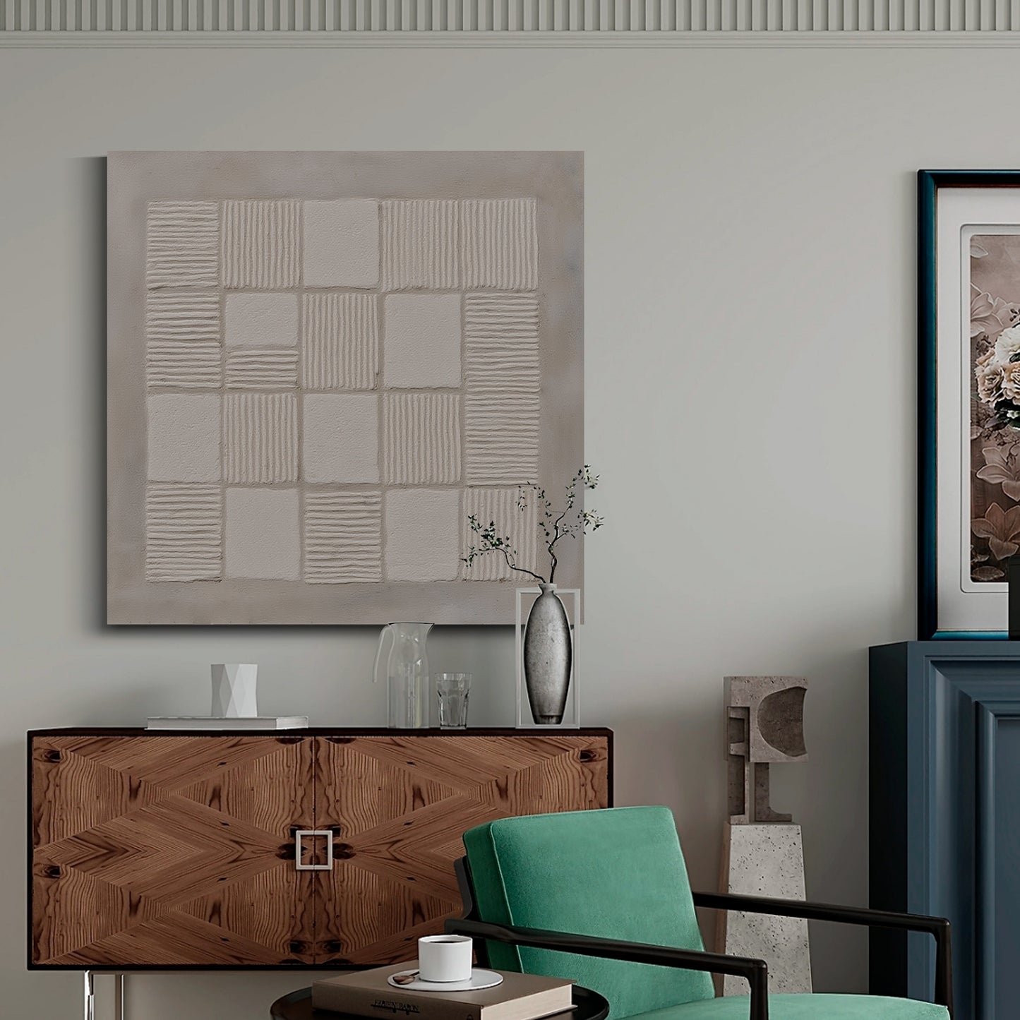 Modern abstract wall art, hand-painted oil painting