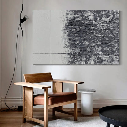 Banner modern abstract wall art, hand-painted oil painting