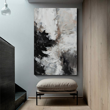 Modern abstract wall art, hand-painted oil painting