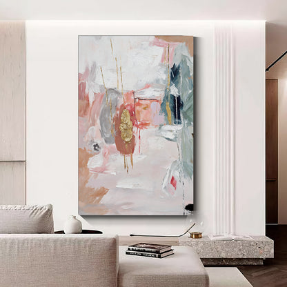 Modern abstract wall art, hand-painted oil painting