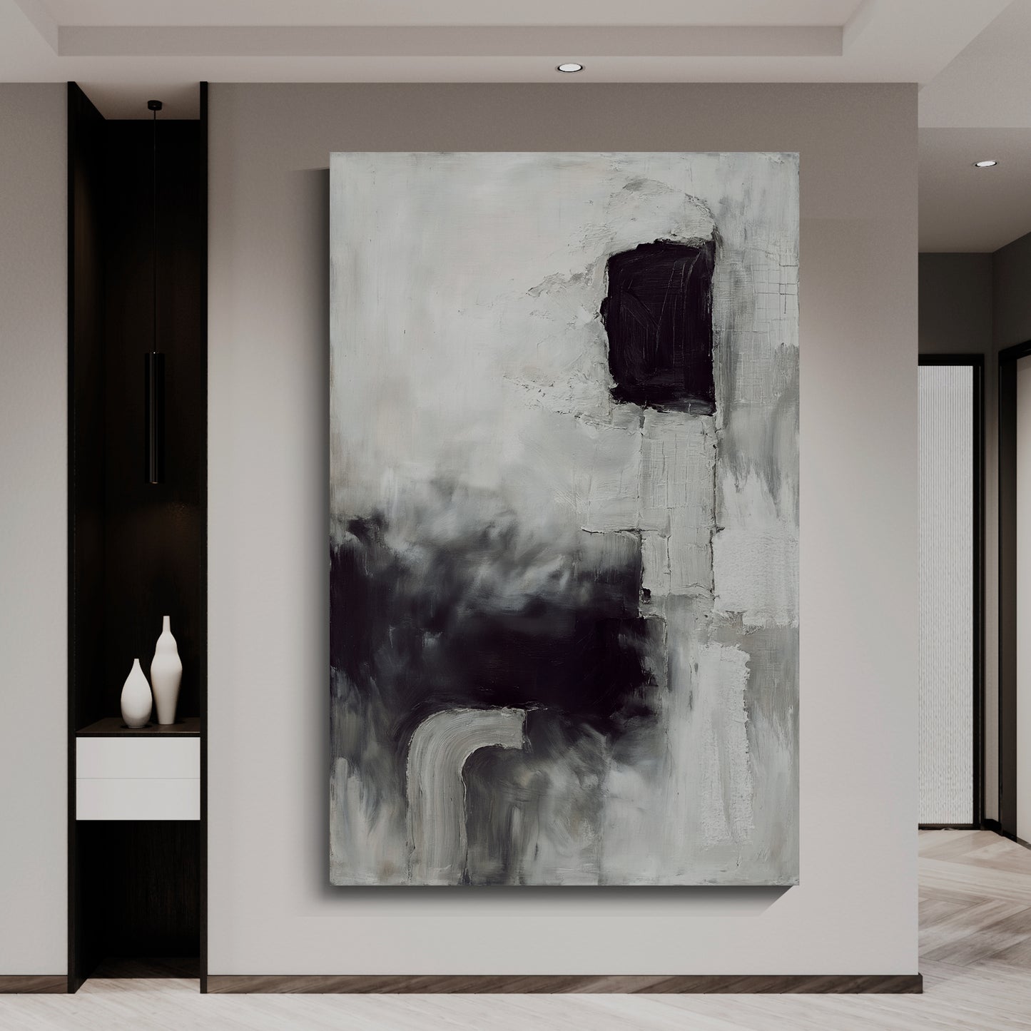 Modern abstract wall art, hand-painted oil painting