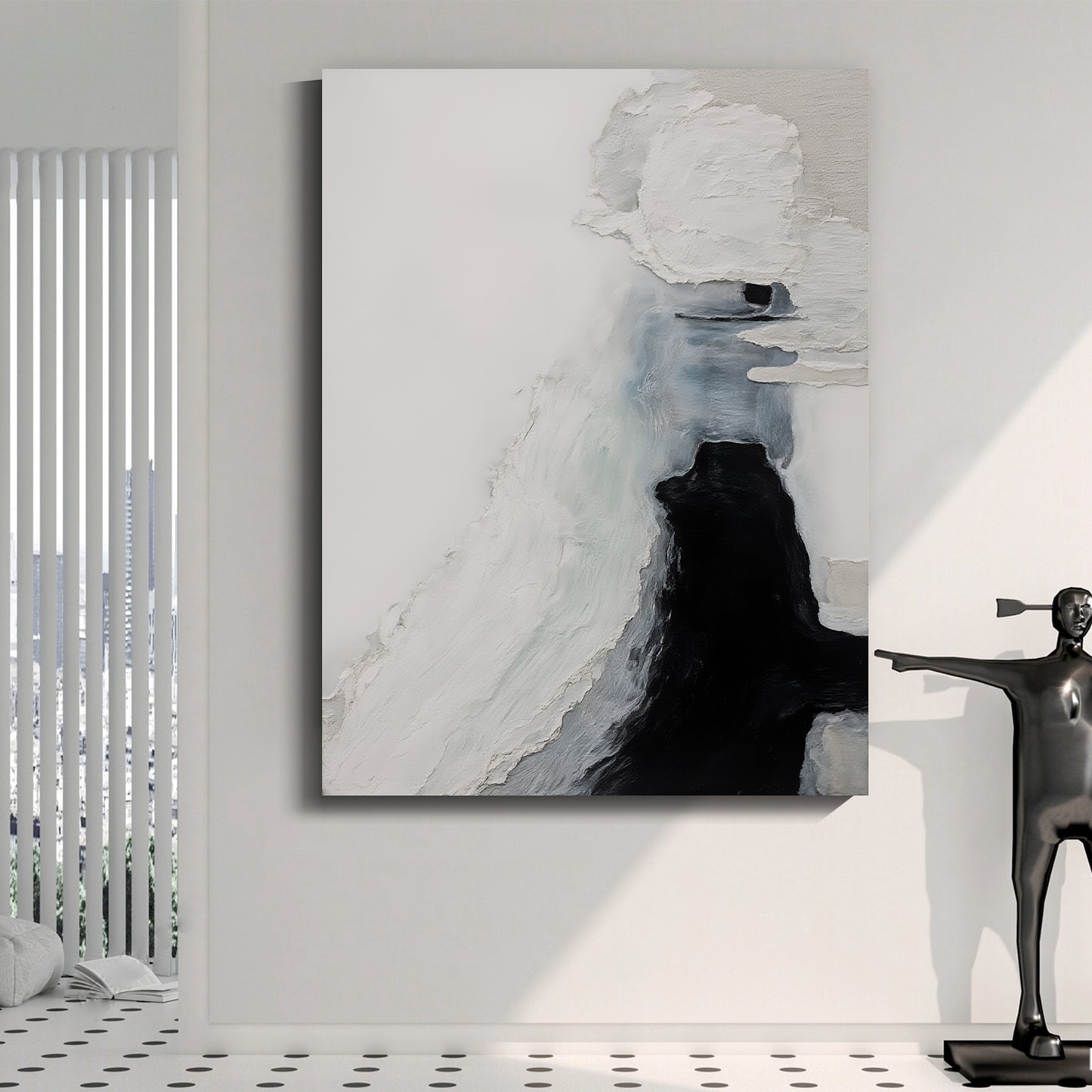 Modern abstract wall art, hand-painted oil painting