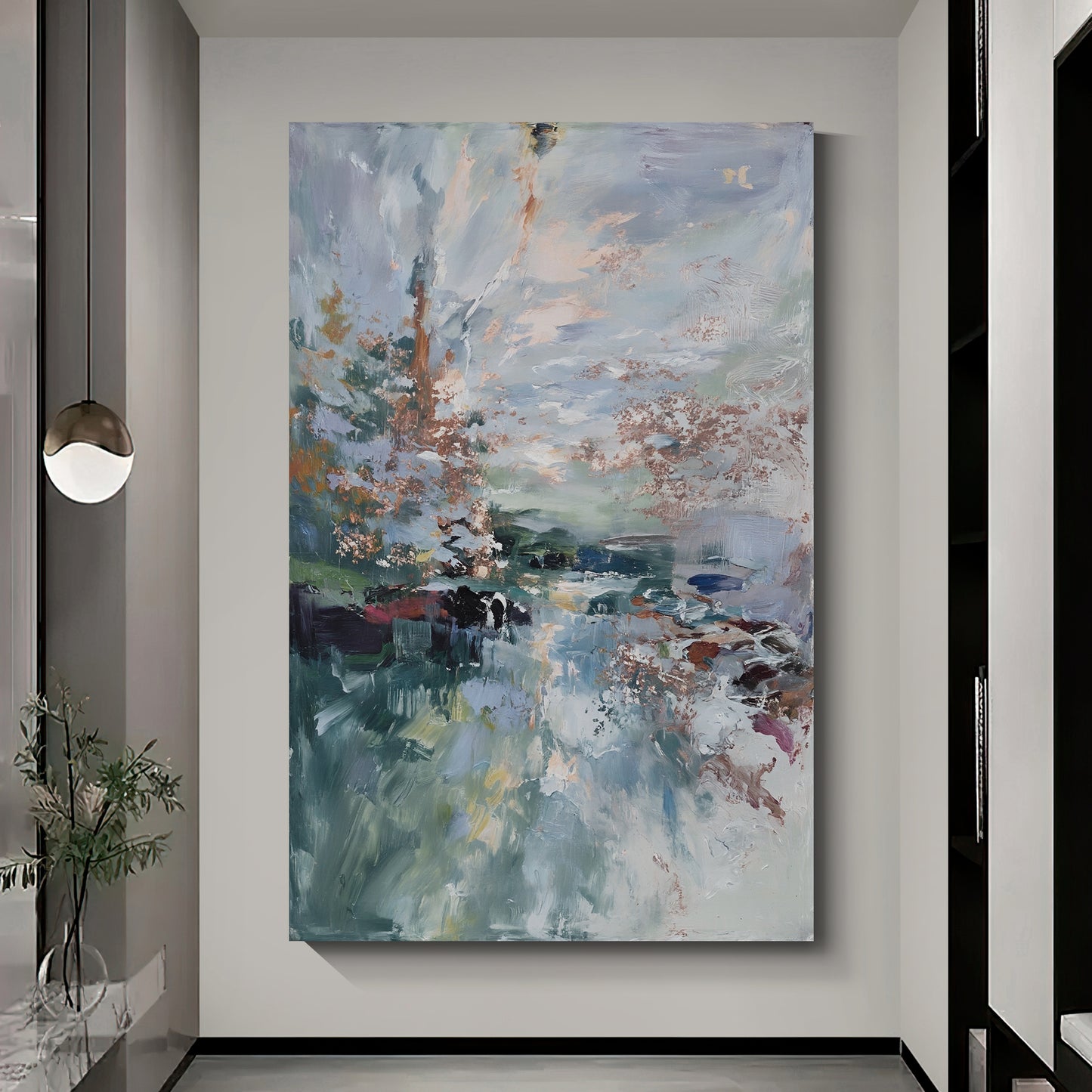 Modern abstract wall art, hand-painted oil painting
