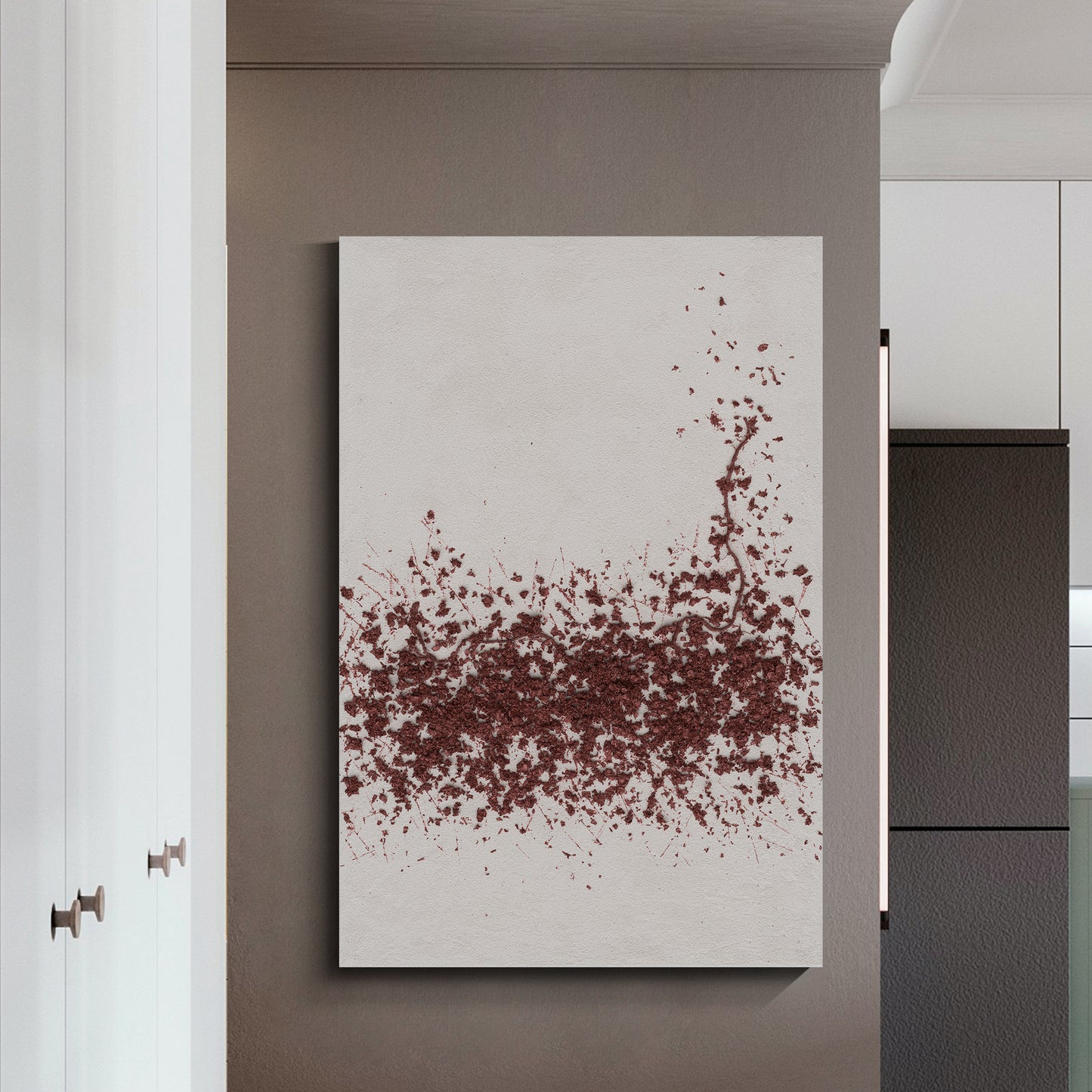 Modern minimalist wall art, hand-painted oil painting