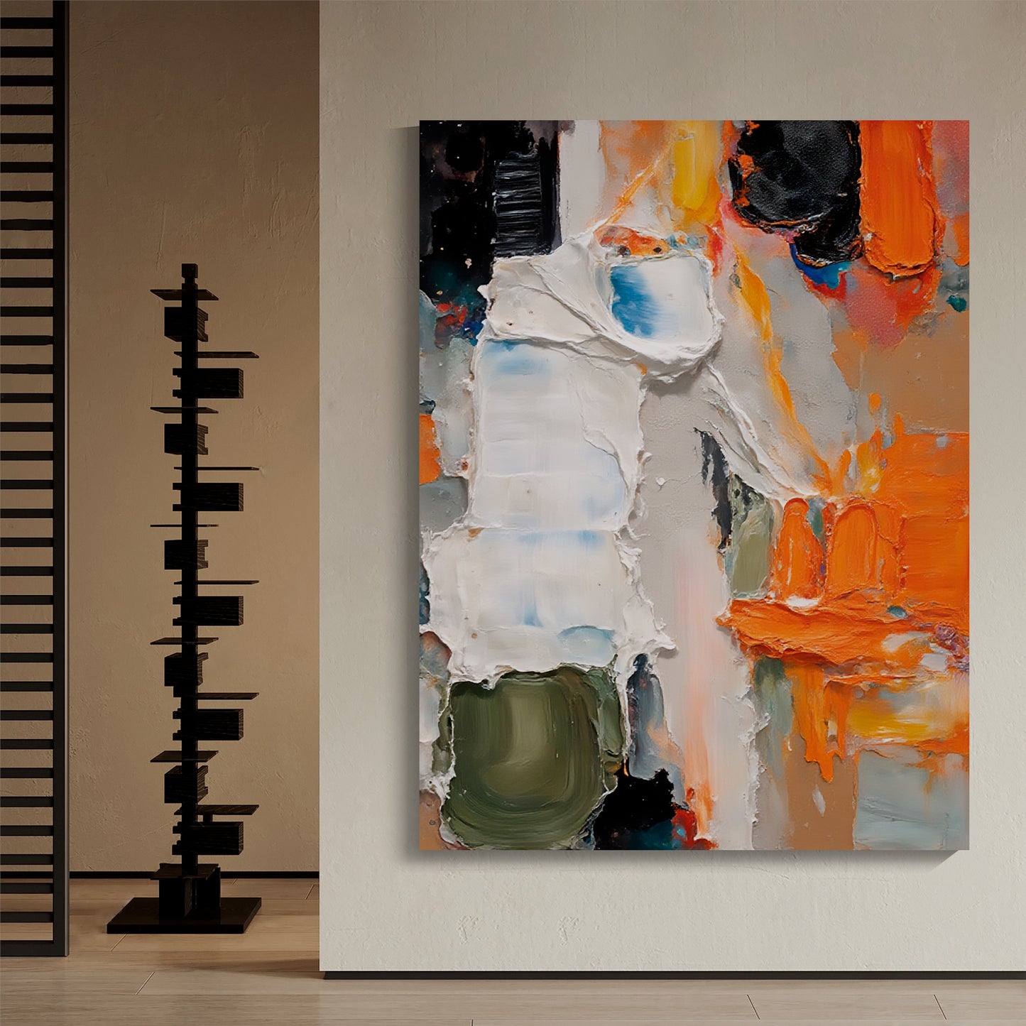 Modern abstract wall art, hand-painted oil painting