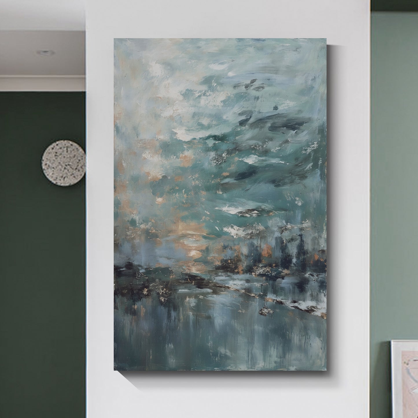 Modern abstract wall art, hand-painted oil painting