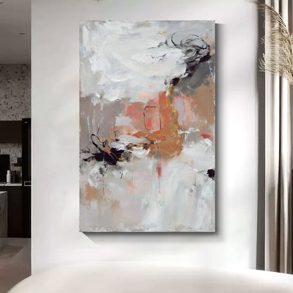 Modern abstract wall art, hand-painted oil painting