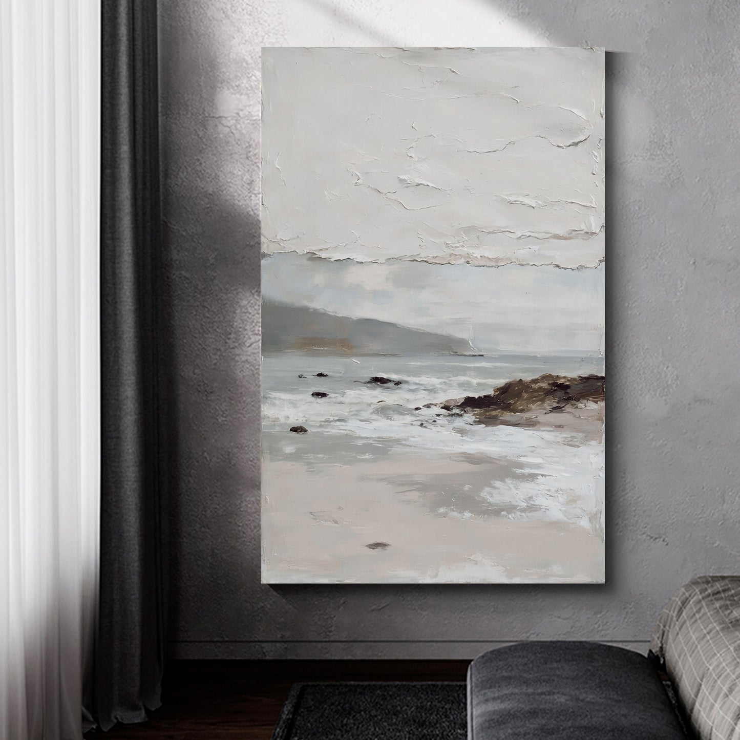 Modern abstract wall art, hand-painted oil painting