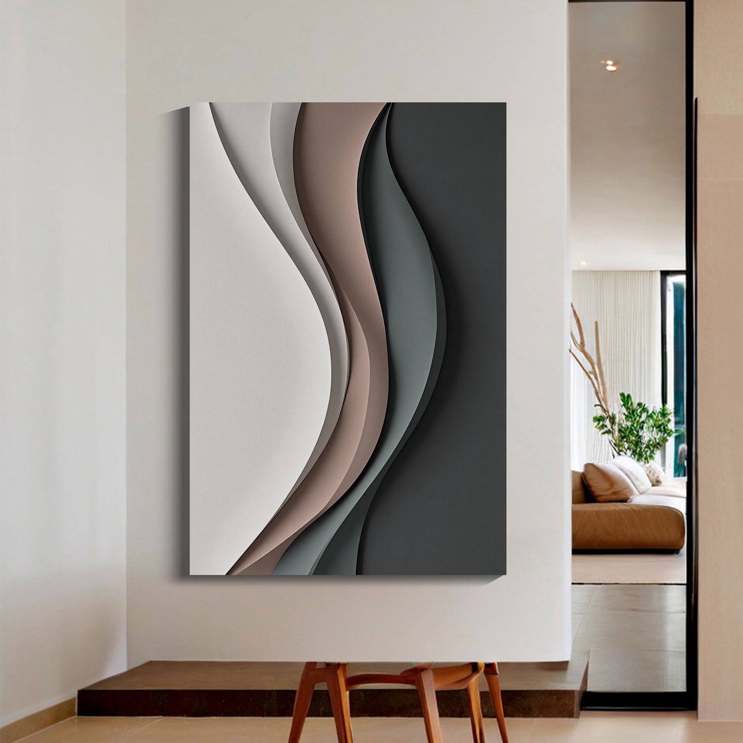Multicolor Wall Sculptures, 3D Wood Wall Art, Minimalist Wall Hanging Home Decor