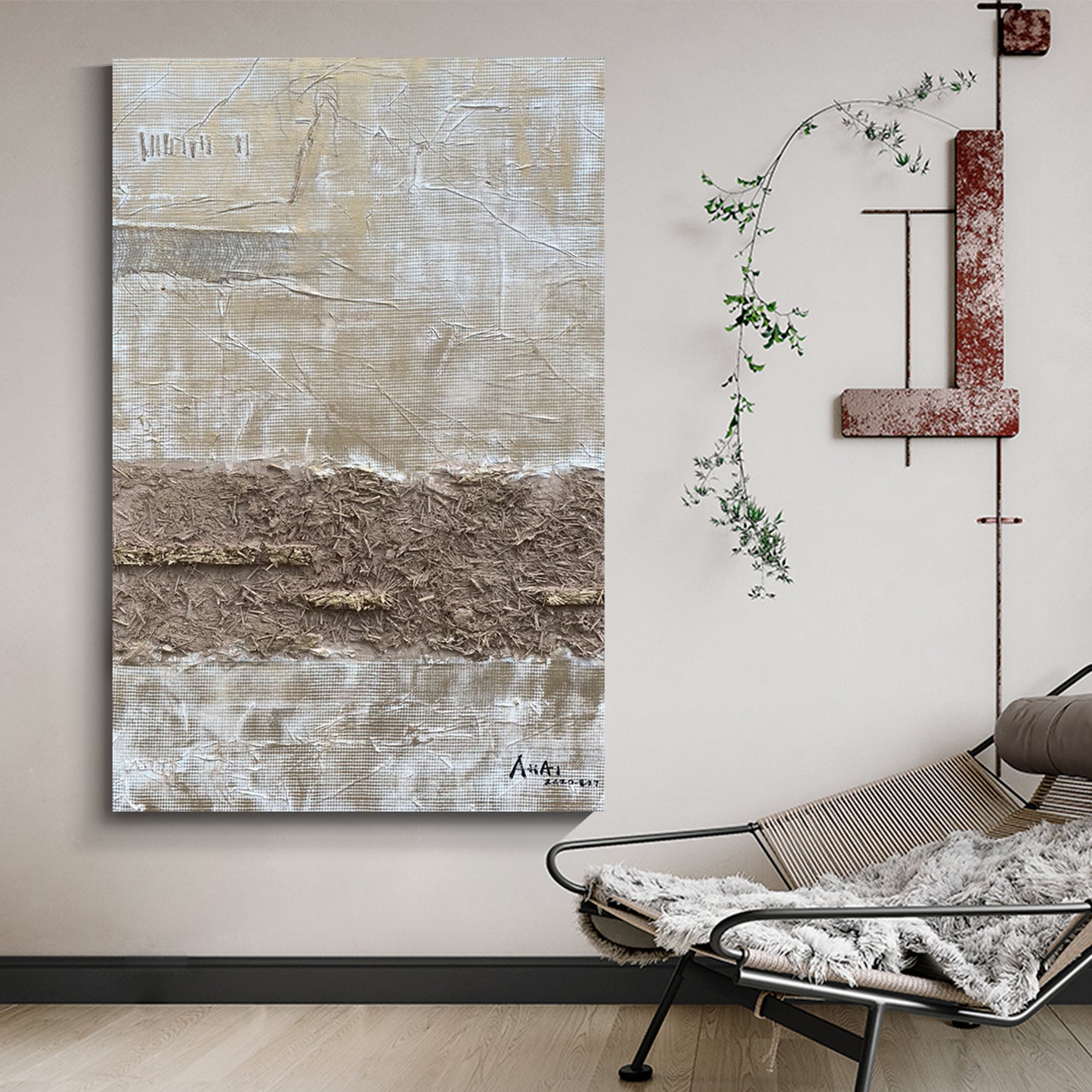 Modern abstract wall art, hand-painted oil painting