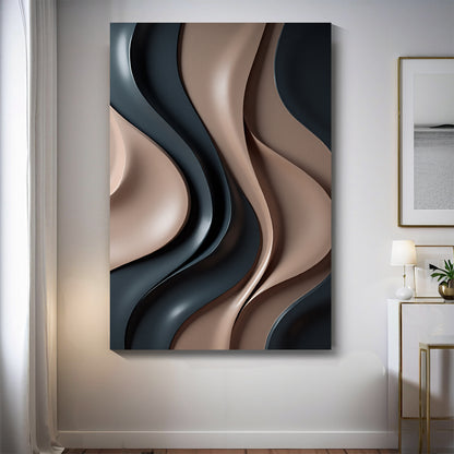 Brown dark green Wall Sculptures, 3D Wood Wall Art, Minimalist Wall Hanging Home Decor