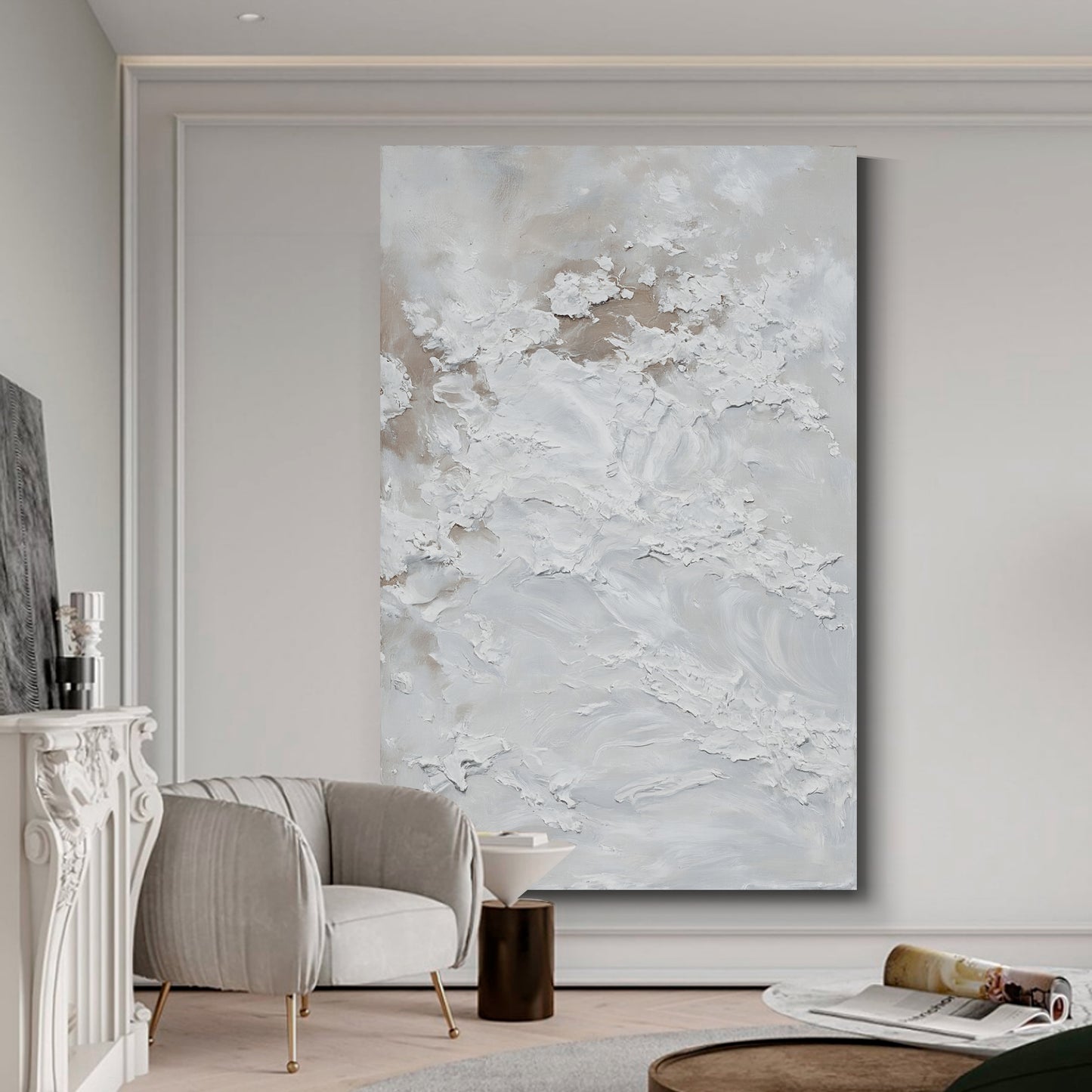 Modern abstract wall art, hand-painted oil painting