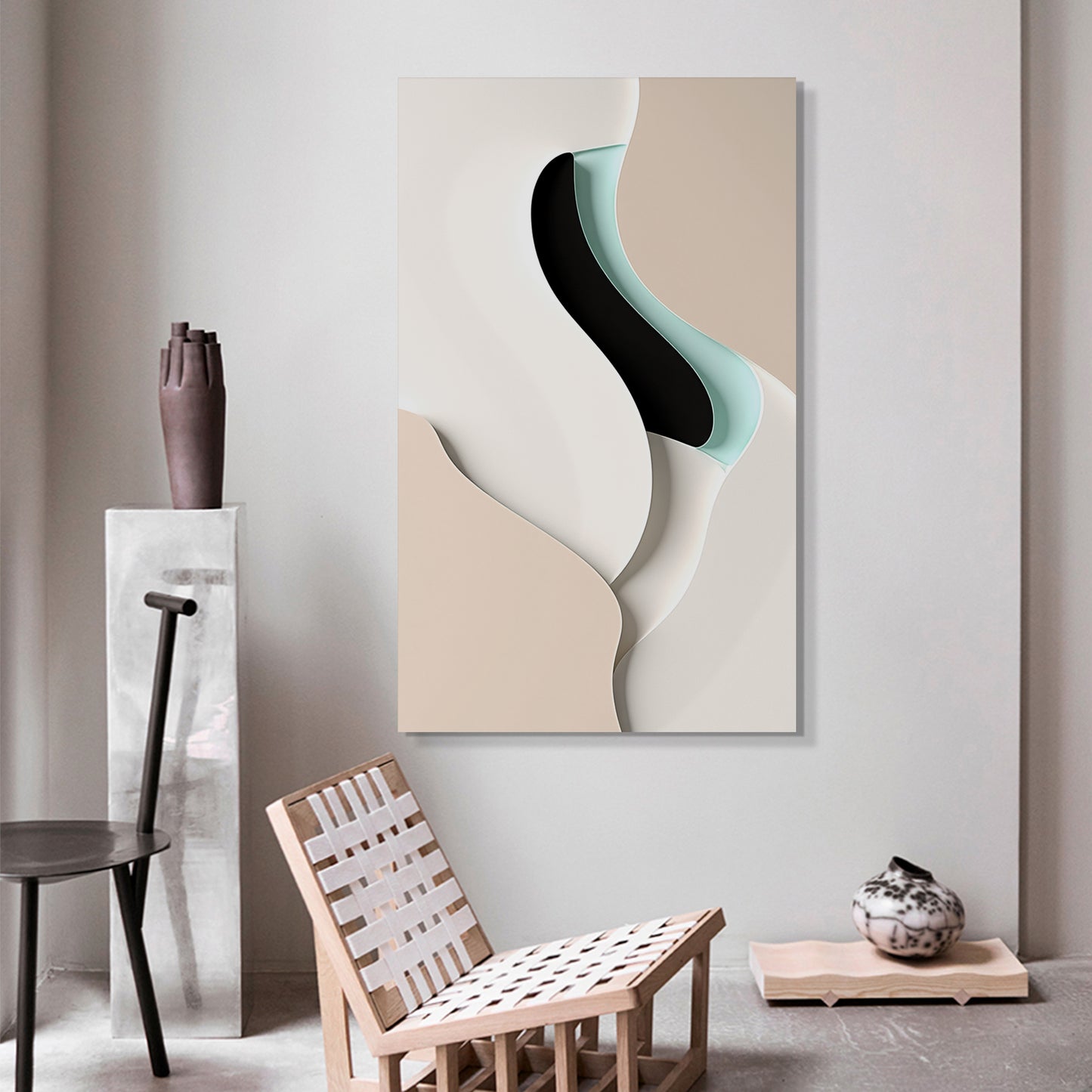 Wall Sculptures, 3D Wood Wall Art, Minimalist Wall Hanging Home Decor