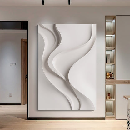 Beige Wall Sculptures, 3D Wood Wall Art, Minimalist Wall Hanging Home Decor