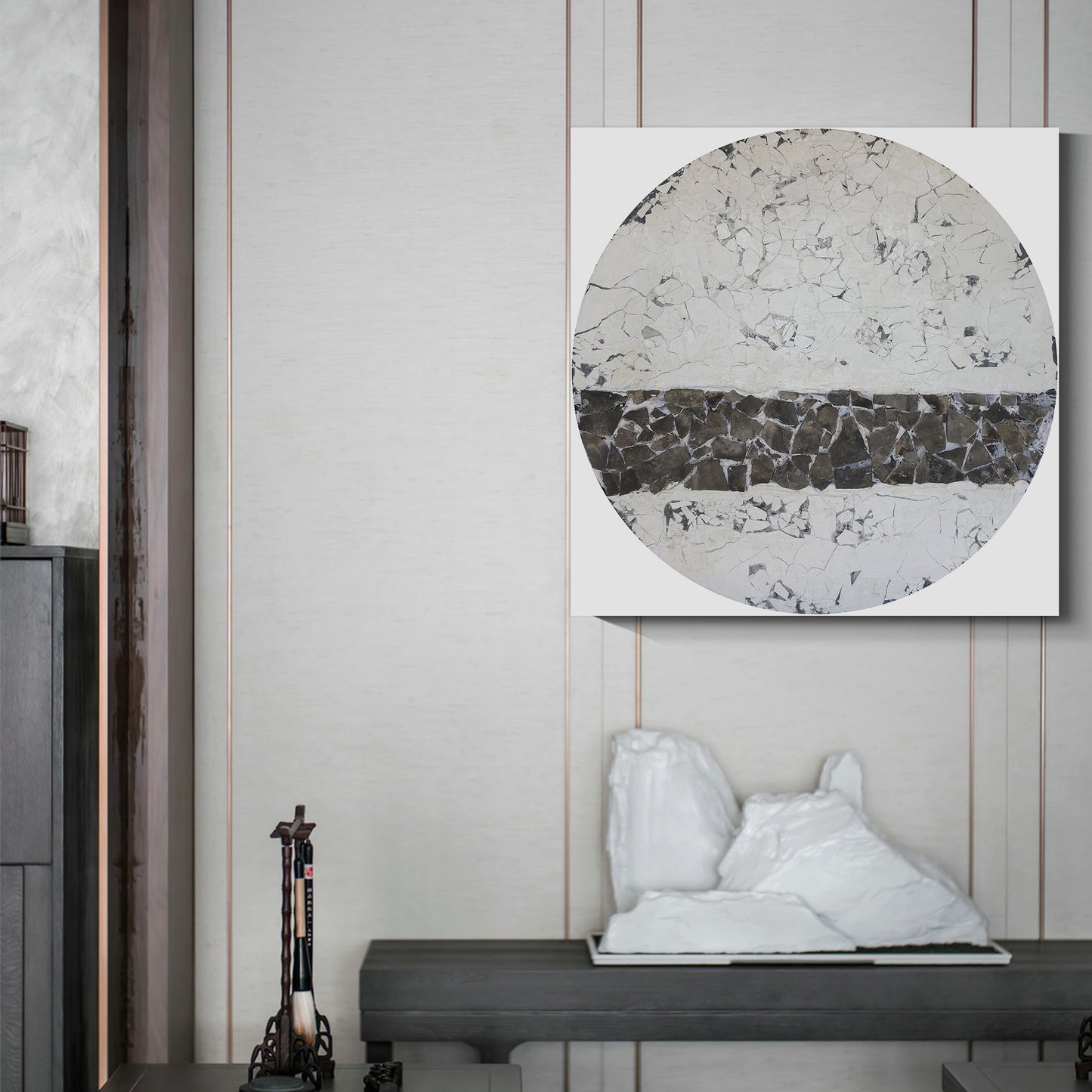 Modern abstract wall art, hand-painted oil painting