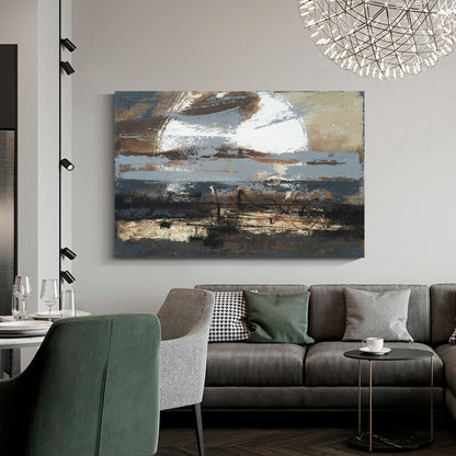 Banner modern abstract wall art, hand-painted oil painting