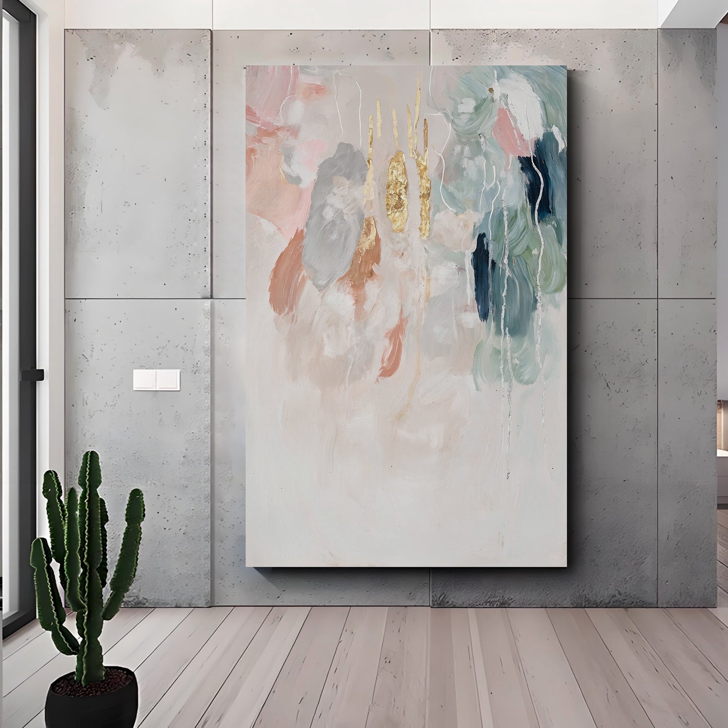 Modern abstract wall art, hand-painted oil painting