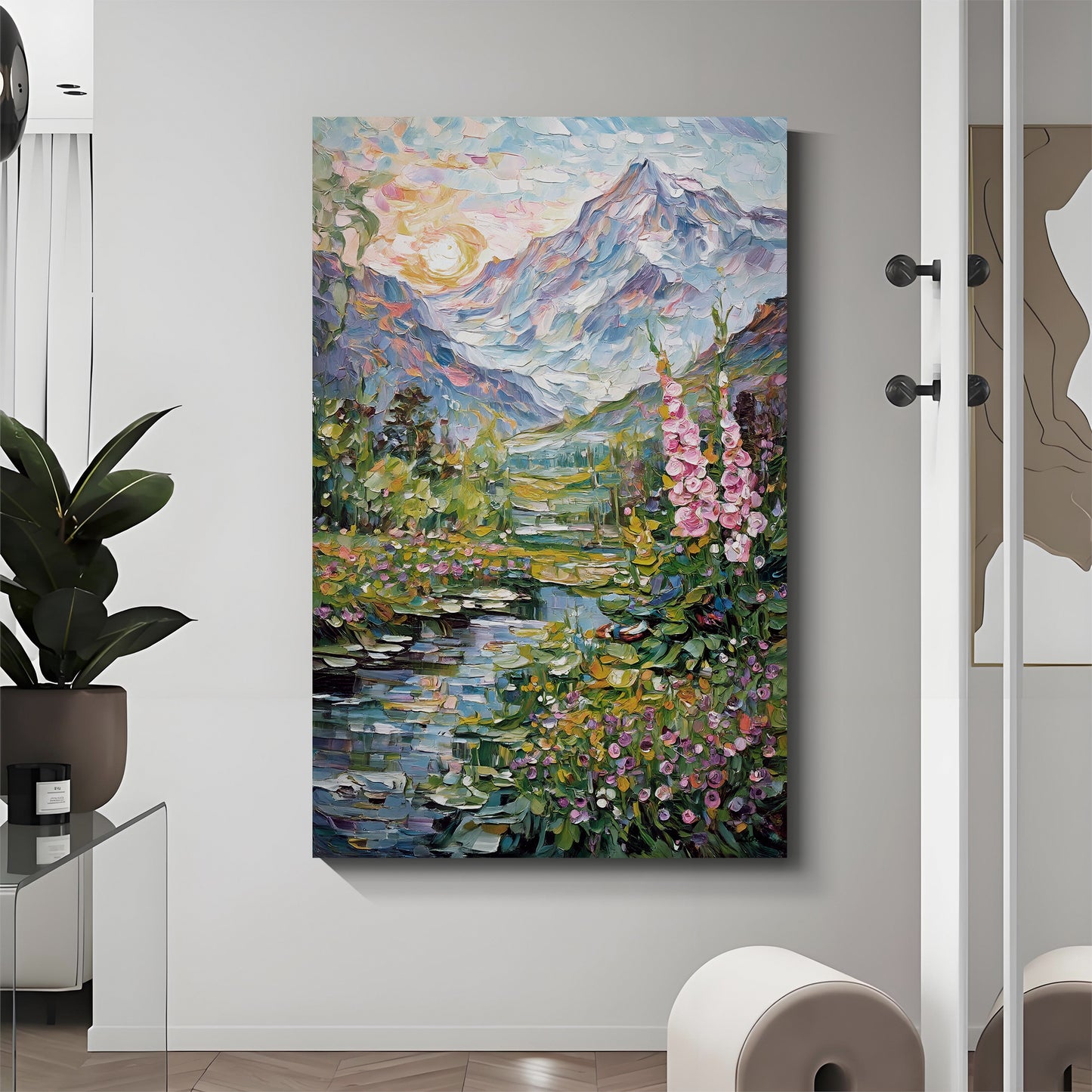 Modern abstract wall art, hand-painted oil painting
