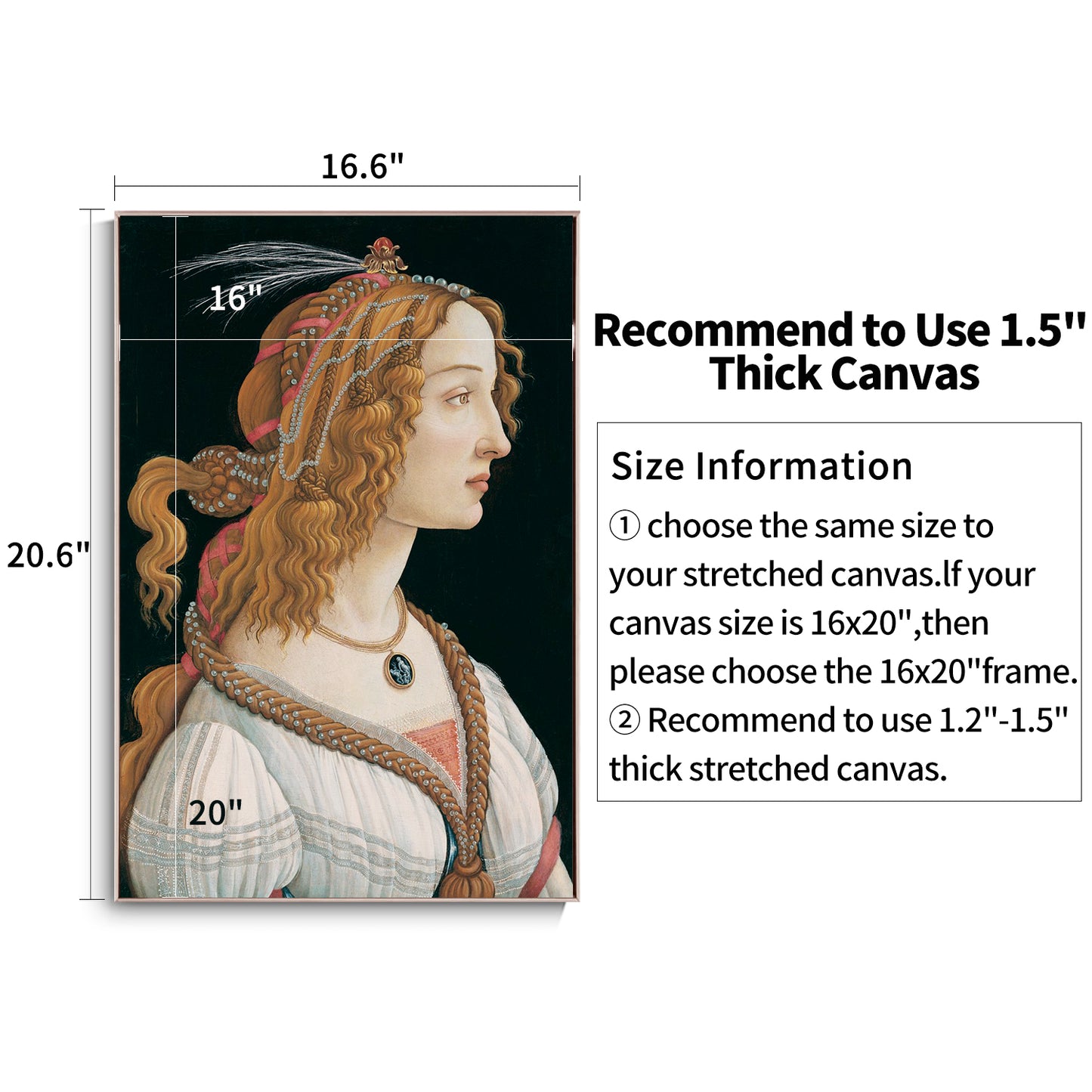 Metal Floating Picture Frame for Canvas Oil Painting, DIY Canvas Picture Frame, 1.5 Inch Depth for Canvas Prints Wall Art/Portrait/Landscape Living Room Bedroom Kitchen Decor (rose gold)