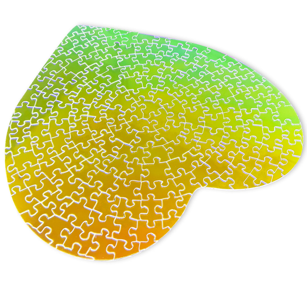 Crystal transparent acrylic puzzle, adult heart-shaped puzzle, perfect DIY gift for family and friends-175 pieces