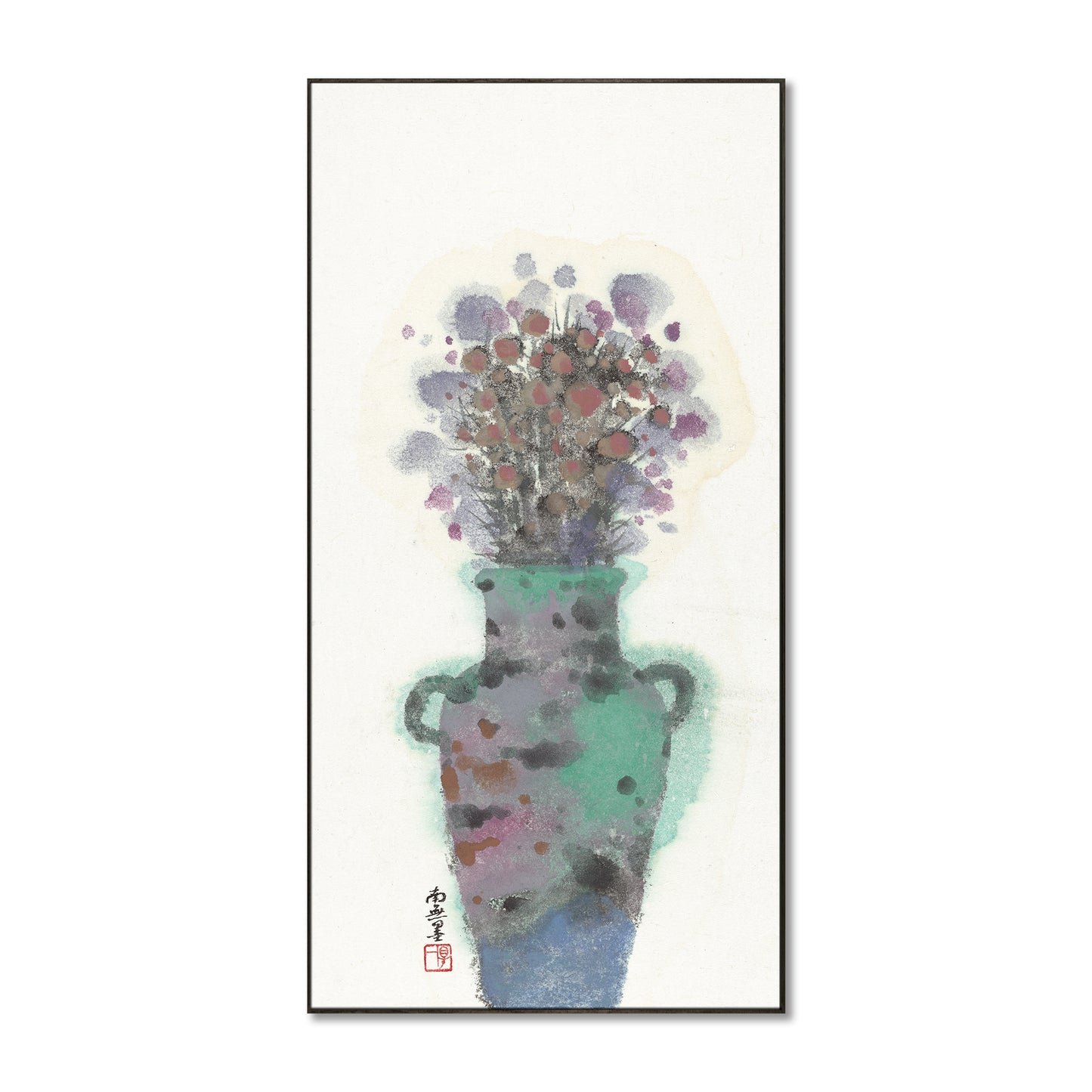 "Vase Flowers" framed canvas prints