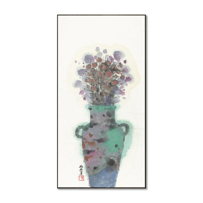"Vase Flowers" framed canvas prints