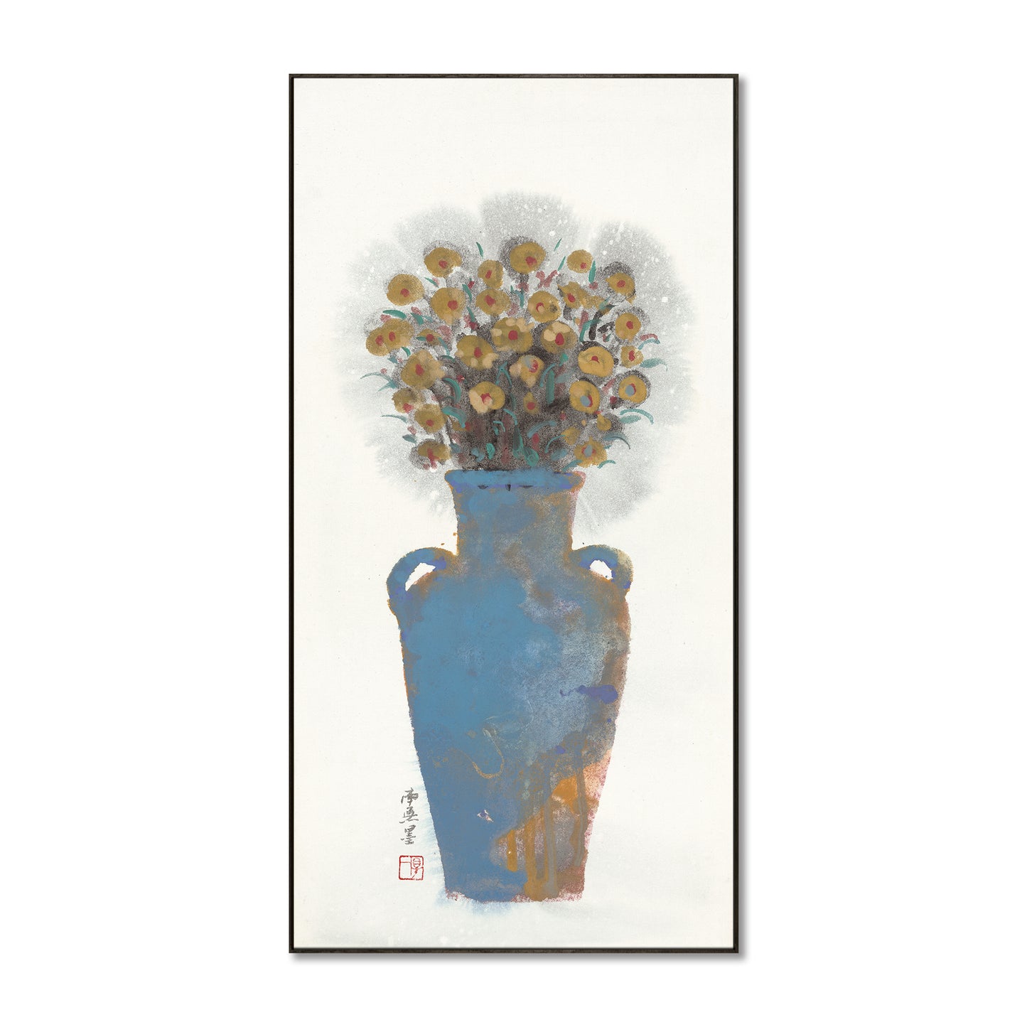 "Vase Flowers" framed canvas prints