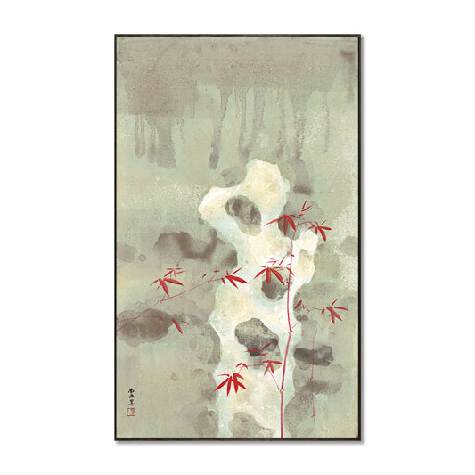 "Lake Stone Lotus Pond" framed canvas prints