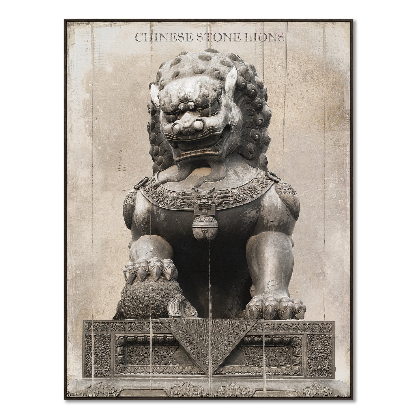 "stone lion"hand-stretched canvas prints