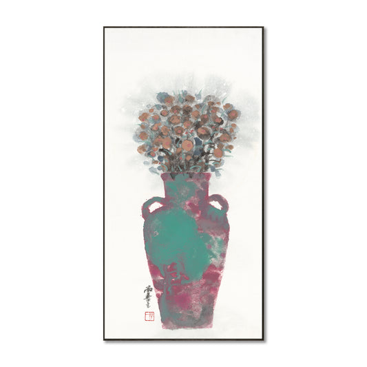 "Vase Flowers" framed canvas prints