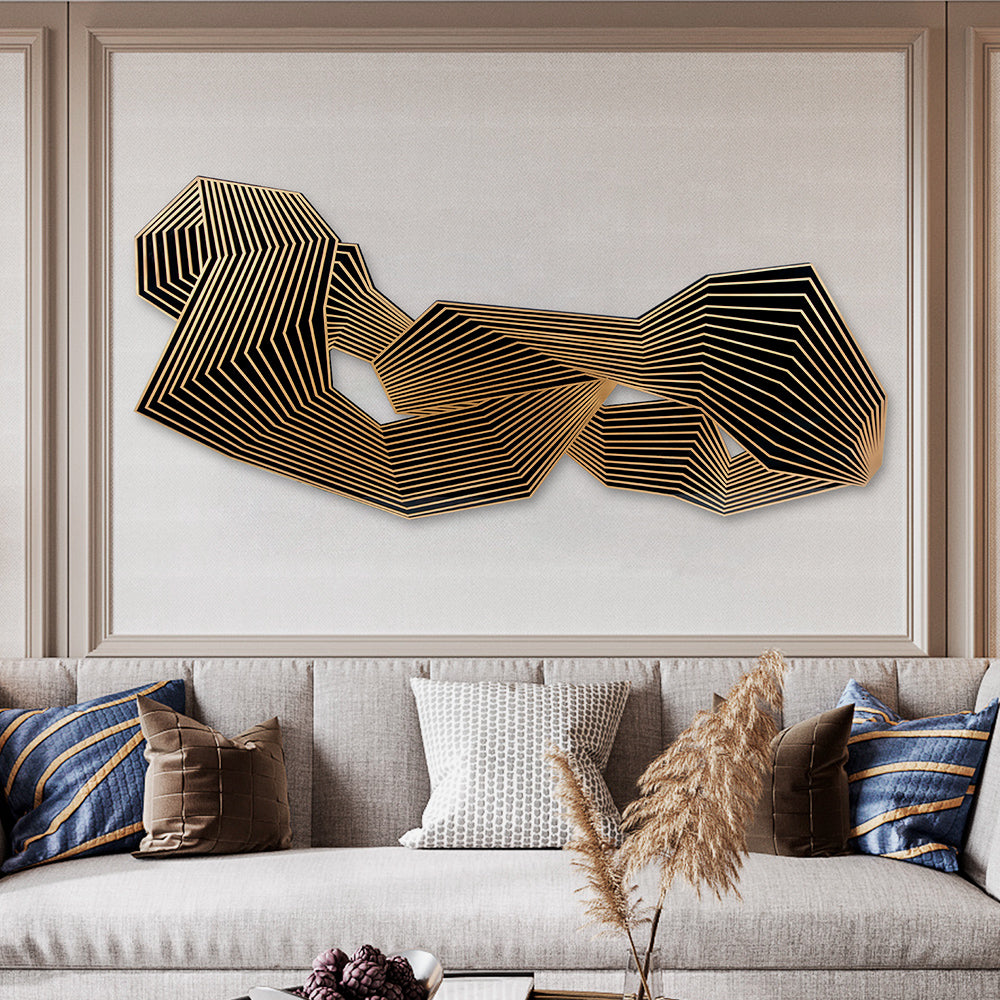 Gold Thread Special-shaped Acrylic Installation Art