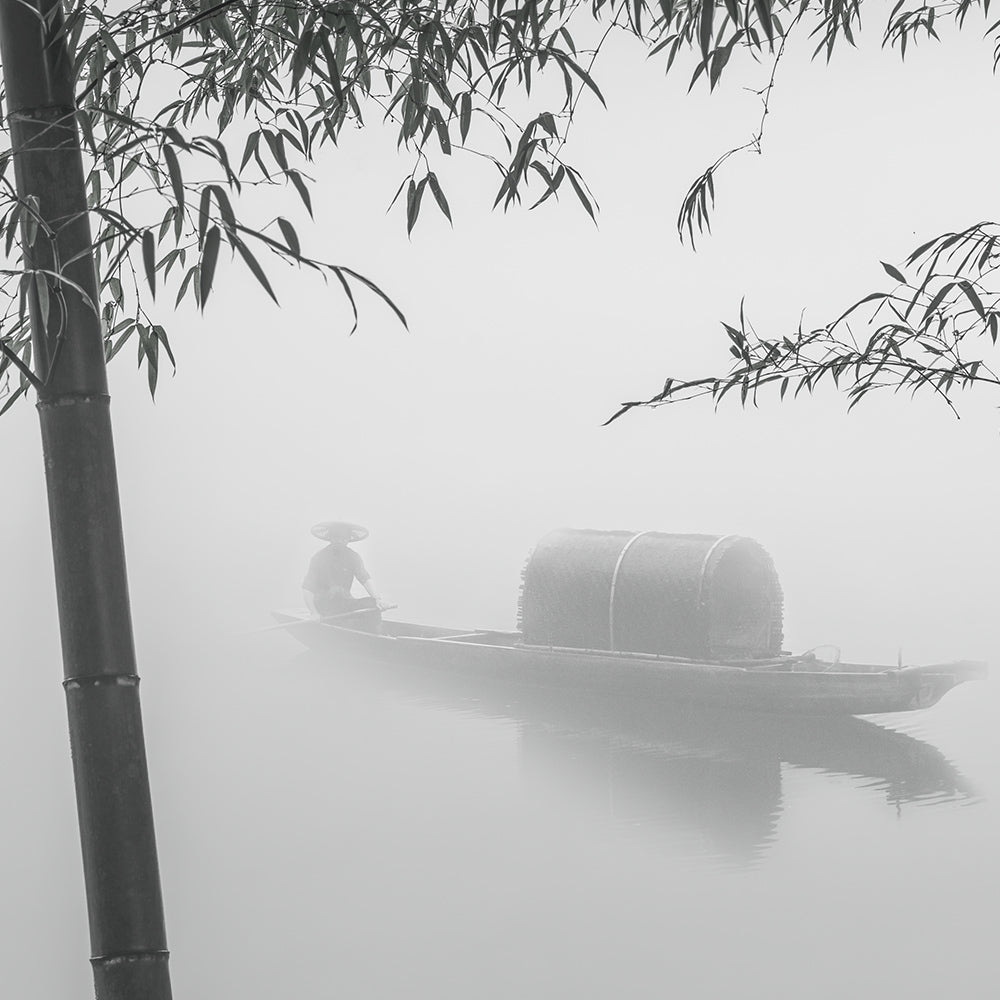 Boat in Lake-Shu Zhang