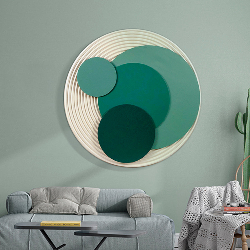 Circular Green Acrylic Installation Art