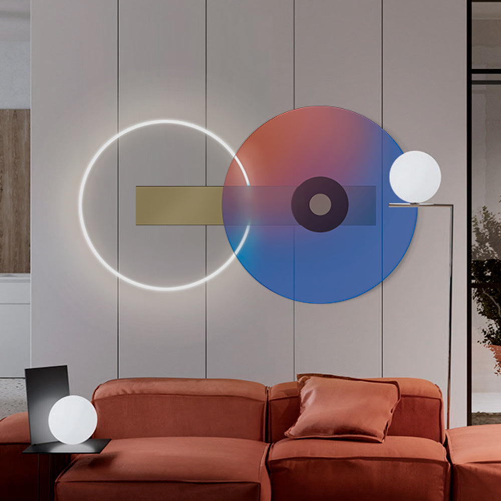 Two Circular Light Installation Art