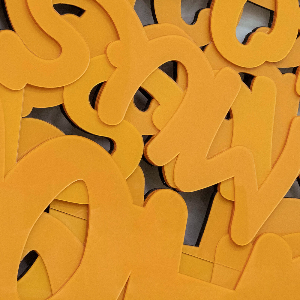 Letters Overlapping Acrylic Installation Art