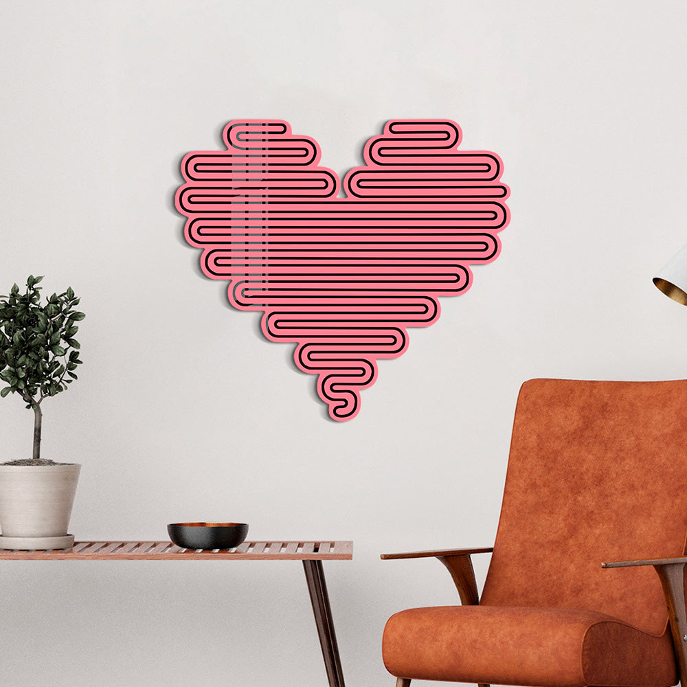 Heart Shaped Line Installation Art