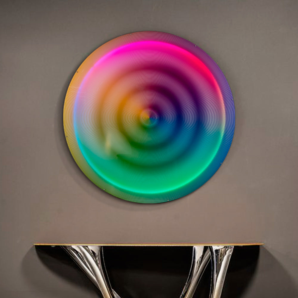 Colorful Swirl Light Installation Art