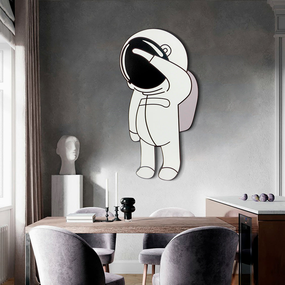 Saluting Astronaut Acrylic Installation Art