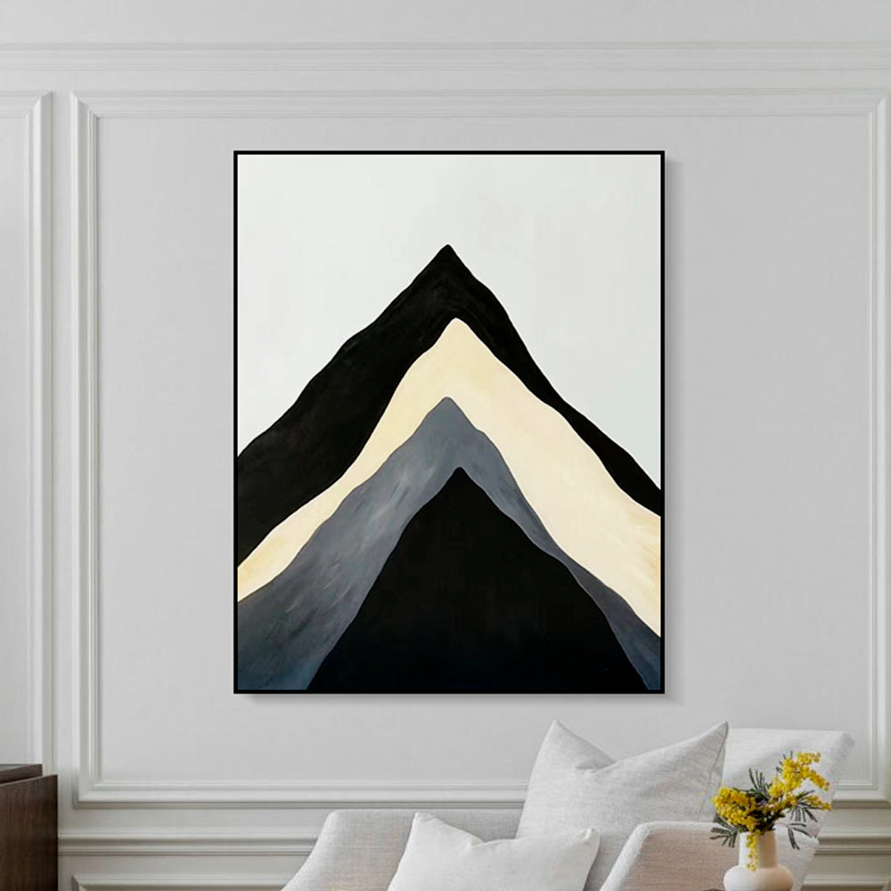 "Stacking Mountains"Mixed Media Painting