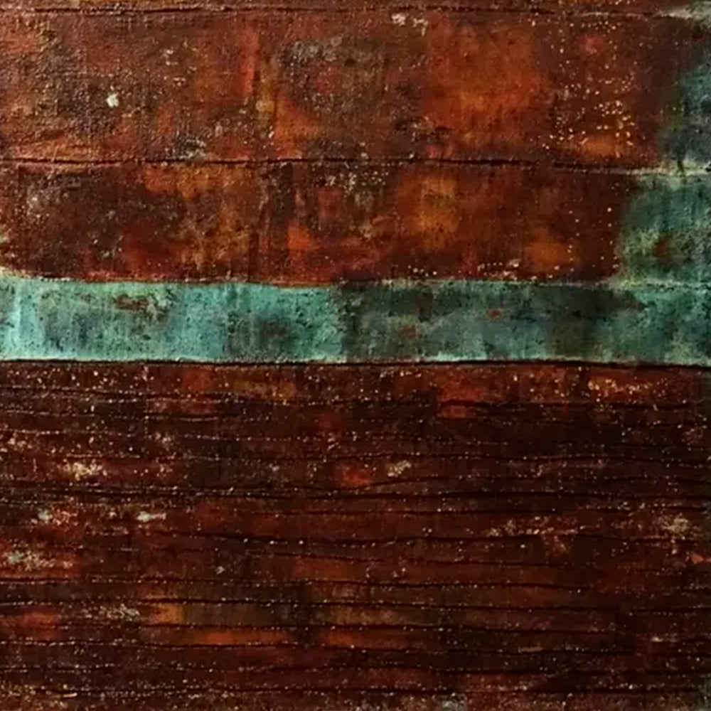 "Red Rust"Mixed Media Painting